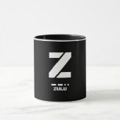 Mug Z(Zulu) OTAN Alphabet phonétique et code morse (Centre)