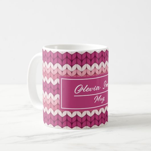 Mug Zag rose beige (Devant gauche)