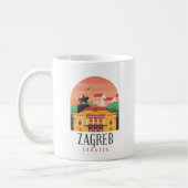 Mug Zagreb Croatie Cityscape Vintage (Gauche)