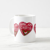 Mug Zagreb, Croatie : Licitar en forme de coeur (Devant gauche)