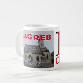 Mug Zagreb, Visite Croatie I Love (Devant gauche)