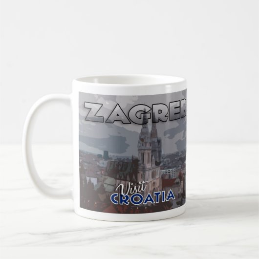 Mug Zagreb, Visite Croatie I Love (Gauche)