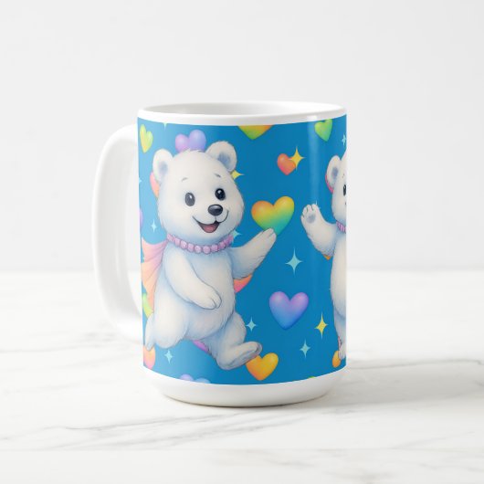 Mug Zarah the Dancing Polar Bear Custom Party Cups (Devant gauche)