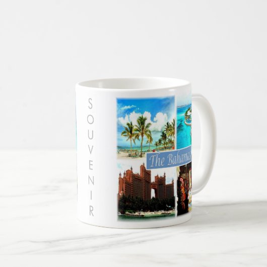 Mug zBS004 BAHAMAS mosaïque, Amérique, (Devant droit)