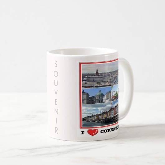 Mug zDK014 COPENHAGUE KOPENHAGEN I LOVE, (Devant droit)
