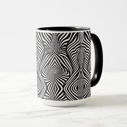 Mug Zebra Abstrait B&W Sherpa Blanket (Devant droit)