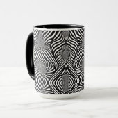 Mug Zebra Abstrait B&W Sherpa Blanket (Devant gauche)