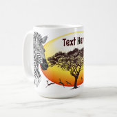 Mug Zebra African Savanna Wild Animal (Devant gauche)