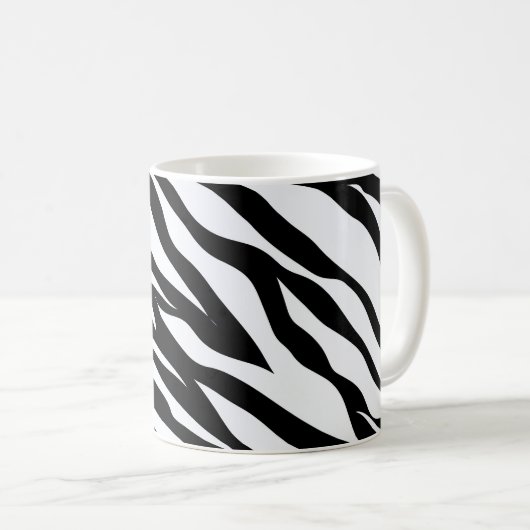 Mug Zebra Black and White Pattern   (Devant droit)
