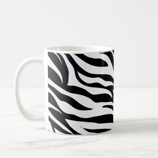 Mug Zebra Black and White Pattern (Gauche)