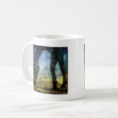 Mug Zebra Blue et Green Grunge (Devant gauche)