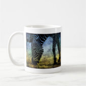 Mug Zebra Blue et Green Grunge (Gauche)