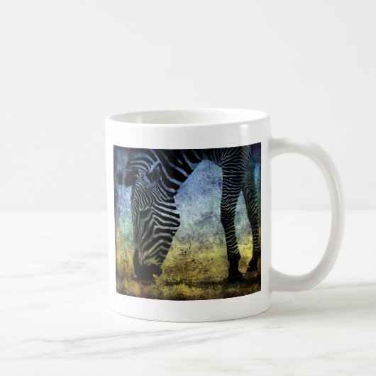Mug Zebra Blue et Green Grunge (Droite)