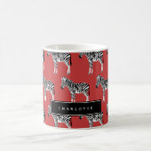 Mug Zebra Exotic Animal Motif Deep Red (Centre)