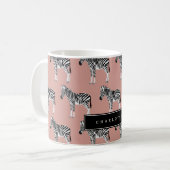 Mug Zebra Exotic Animal Motif rose pâle (Devant gauche)