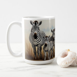 Mug Zebra Family Cute and Endeding Wildlife