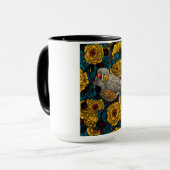 Mug Zebra finch et buisson rose (Devant gauche)