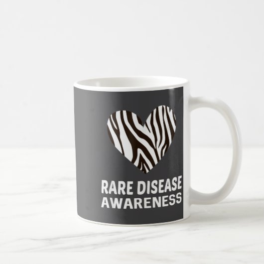 Mug Zebra Heart Rare Disease Awareness Gift 2020 (Droite)