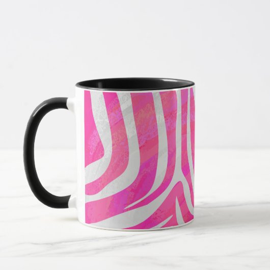 Mug Zebra Hot Pink et White Print (Gauche)
