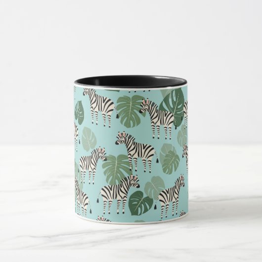 Mug Zebra Monstera Motif (Centre)