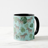 Mug Zebra Monstera Motif (Devant droit)