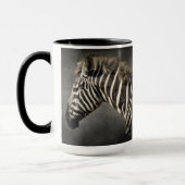 Mug Zebra noir et blanc Poster de animal chic moderne (Gauche)