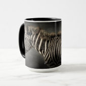 Mug Zebra noir et blanc Poster de animal chic moderne (Devant gauche)