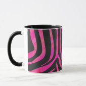 Mug Zebra noir et rose chaud (Gauche)