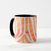Mug Zebra Orange and White Print (Devant gauche)