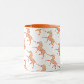 Mug Zebra Orange et Silhouette blanche (Centre)