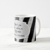 Mug Zebra Print : Merci pour faire la différence (Devant droit)