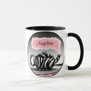 Mug Zebra Print Teapot rose Musique personnalisée