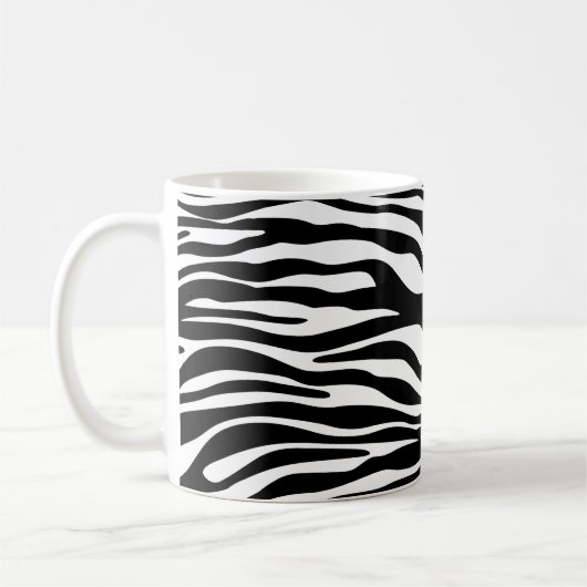 Mug Zebra Print, Zebra Stripes, Noir Et Blanc (Gauche)