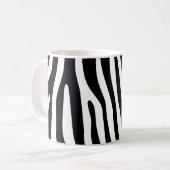 Mug Zebra rayures motif noir & blanc + vos idées (Devant gauche)