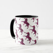 Mug Zebra Silhouette noir et rose chaud (Devant gauche)