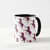 Mug Zebra Silhouette noir et rose chaud (Devant droit)