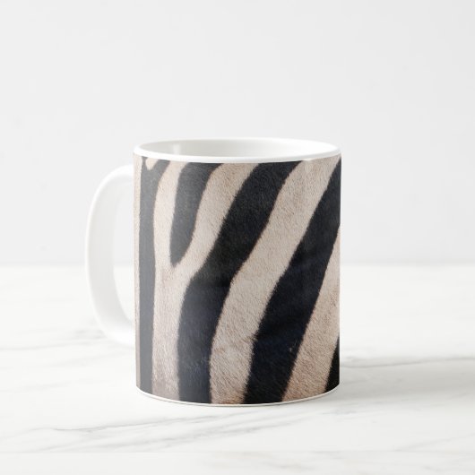 Mug Zebra Stripes noir et blanc (Devant gauche)