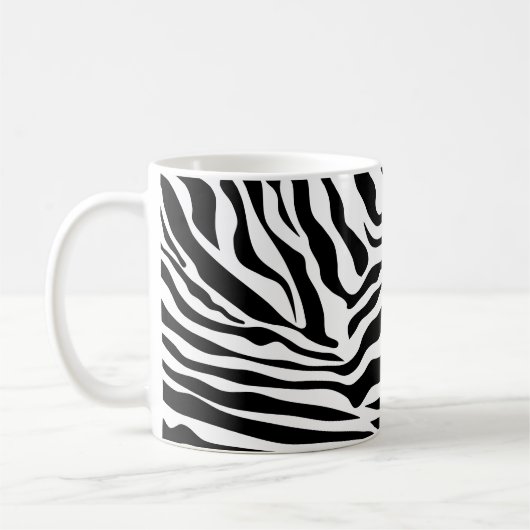 Mug Zebra Stripes Poster de animal sauvage noir et bla (Gauche)