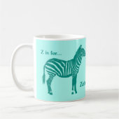 Mug Zebra - Turquoise et Aqua (Gauche)