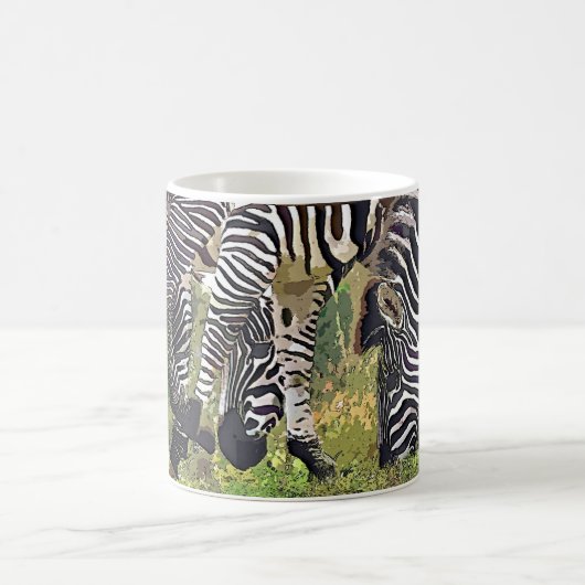 MUG ZEBRAS GRAZING (Centre)
