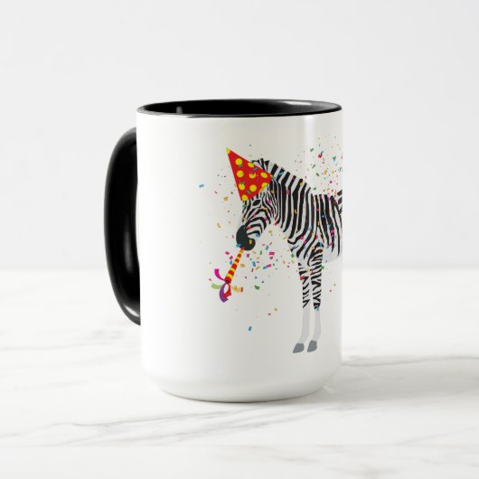 Mug Zèbre - Animaux ayant une fête (Devant gauche)