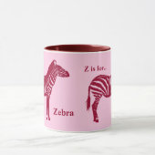 Mug Zèbre - Bourgogne et rose (Centre)