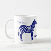 Mug Zèbre - Cobalt Bleu et Blanc (Gauche)