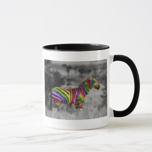 Mug Zèbre d'arc-en-ciel (Droite)