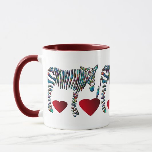 Mug Zèbre d'arc-en-ciel (Gauche)