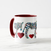 Mug Zèbre d'arc-en-ciel (Devant gauche)