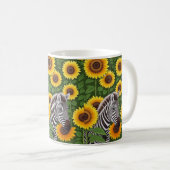 Mug Zèbre Et Tournesols (Devant droit)