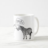 Mug zebre humour code barre qr evolution citation drol (Devant droit)