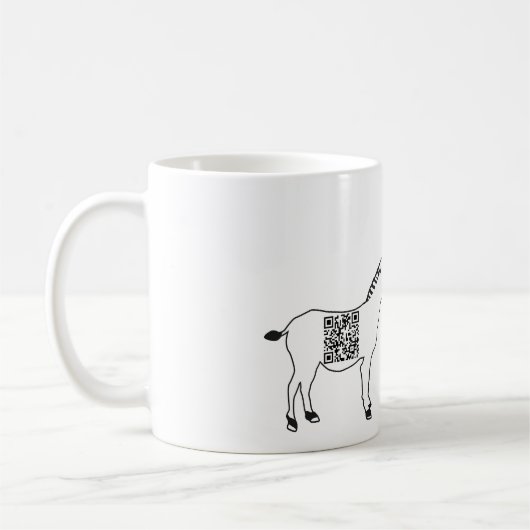 Mug zebre humour code barre qr evolution citation drol (Gauche)