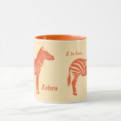 Mug Zèbre - Mandarin et orange clair (Centre)